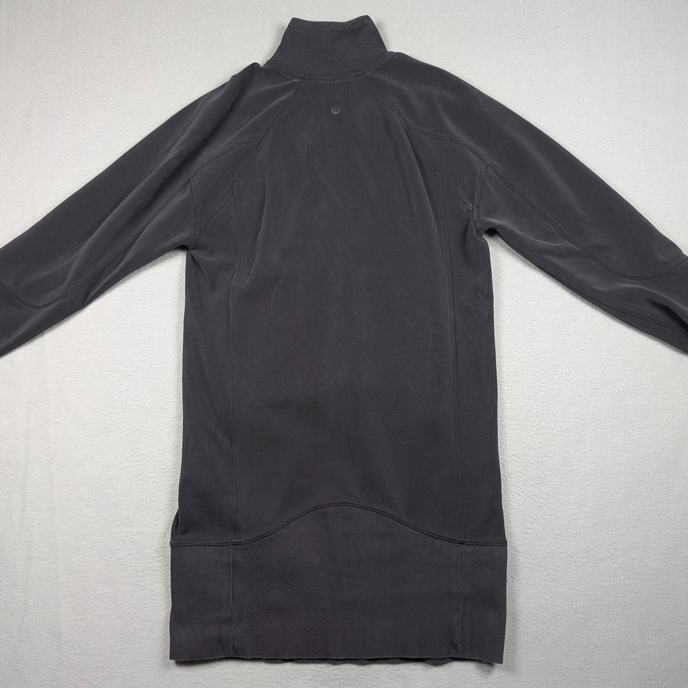 Lululemon Softstreme Dress Women 2 Dark Gray 1/2 Zip Long Sleeve Pockets Mini‎ - Picture 7 of 8